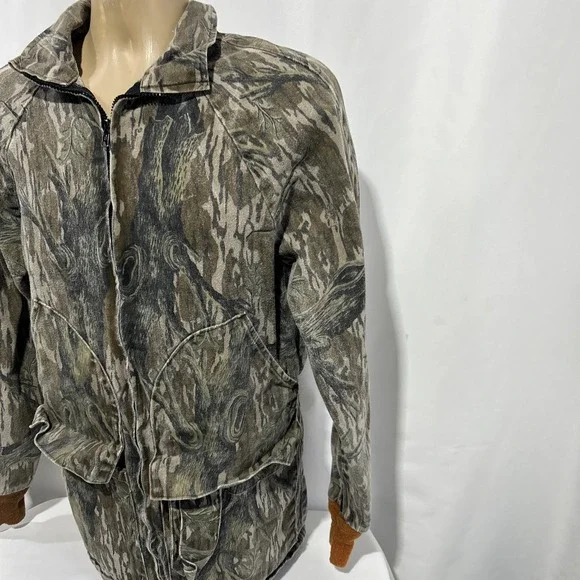 Vintage Mossy Oak Treestand Pocket Jacket Camo Small USA Made Waistband Rare**